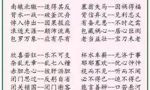 含反义词的成语-含数字的成语