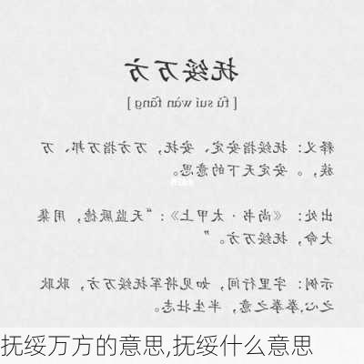 抚绥万方的意思,抚绥什么意思