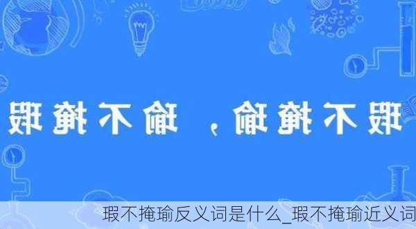 瑕不掩瑜反义词是什么_瑕不掩瑜近义词