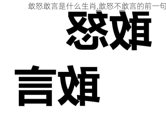 敢怒敢言是什么生肖,敢怒不敢言的前一句