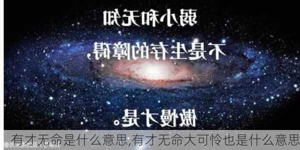 有才无命是什么意思,有才无命大可怜也是什么意思