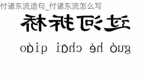 付诸东流造句_付诸东流怎么写