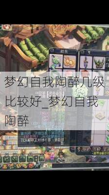 梦幻自我陶醉几级比较好_梦幻自我陶醉