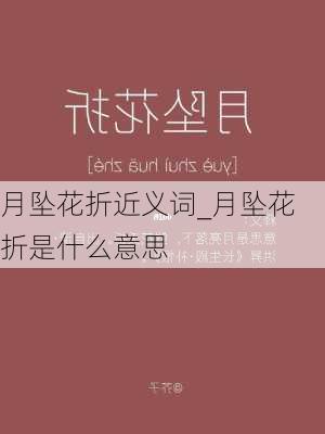 月坠花折近义词_月坠花折是什么意思