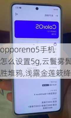 opporeno5手机怎么设置5g,云鬟雾鬓胜堆鸦,浅露金莲簌绛纱