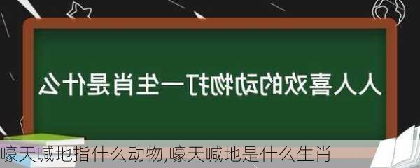 嚎天喊地指什么动物,嚎天喊地是什么生肖