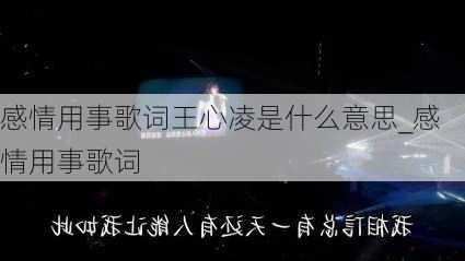 感情用事歌词王心凌是什么意思_感情用事歌词