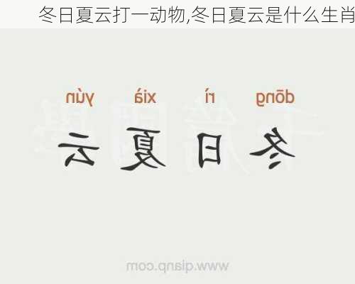 冬日夏云打一动物,冬日夏云是什么生肖