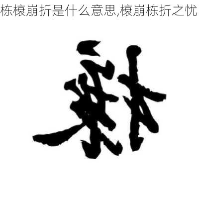 栋榱崩折是什么意思,榱崩栋折之忧